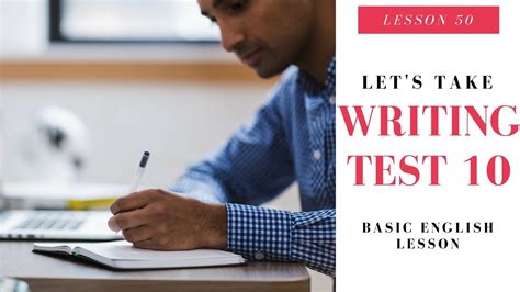 Basic English Lesson 50 Writing Practice Test 10 Youtube