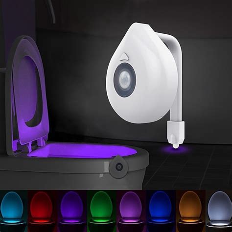 Pcs Pcs Smart Pir Motion Sensor Toilet Seat Night Light Colors Waterproof Backlight For