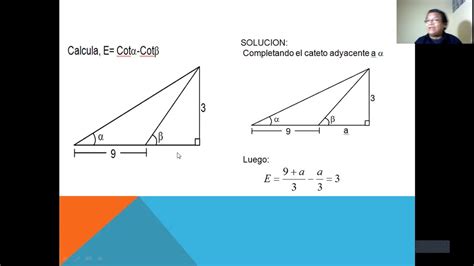 Resolucion De Triangulos Rectangulos2da Parte Youtube