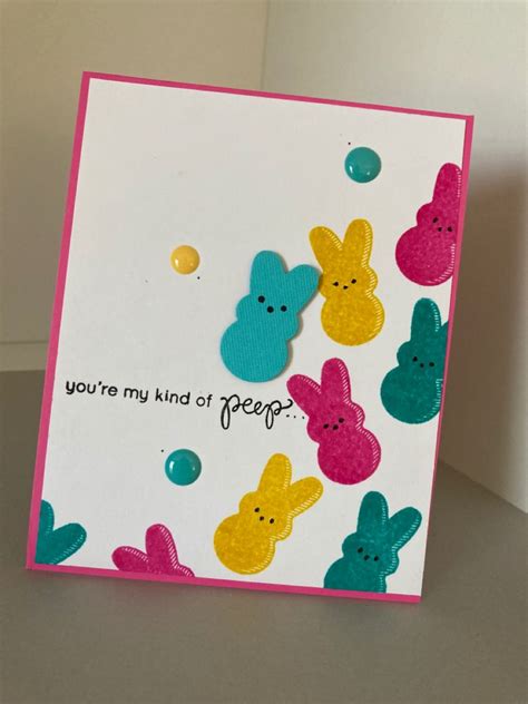 Handmade Easter Card With Peeps