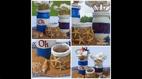 Adorable Lighthouse Nautical Theme Baby Shower Centerpiece Wooden