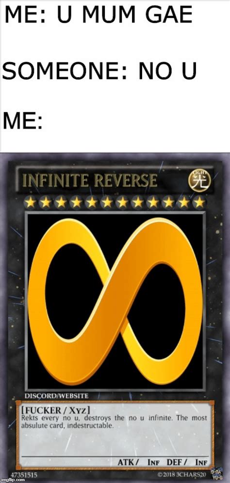 Uno reverse card refers to a playing card in the game uno which reverses the order of turns and is used as metaphorical term for a comeback or a karmic change of events. Stronger than the UNO REVERSE CARD : dankmemes