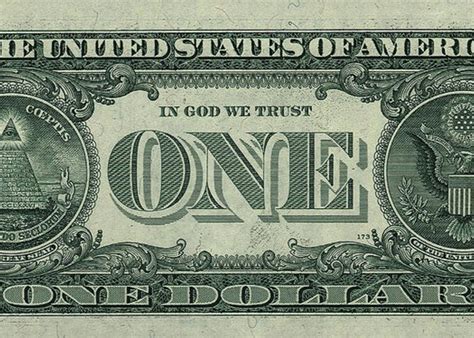 One U S Dollar Bill Reverse Greeting Card By Serge Averbukh