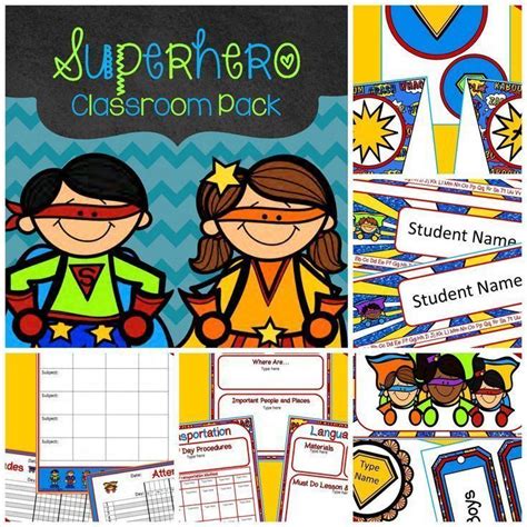 The Superhero Classroom Pack Includes Student Name Tags Posters And