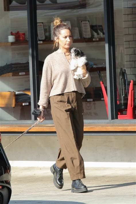 Ashley Tisdale Shares A Few Laughs While Out For Coffee With Friends At