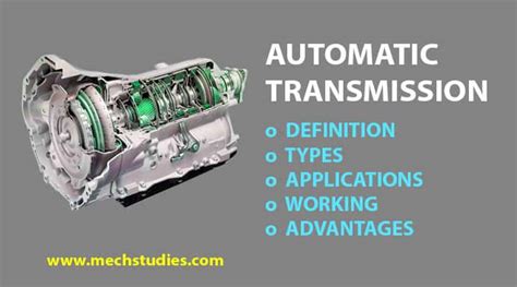 What Is Automatic Transmission Parts Types Working Advantages