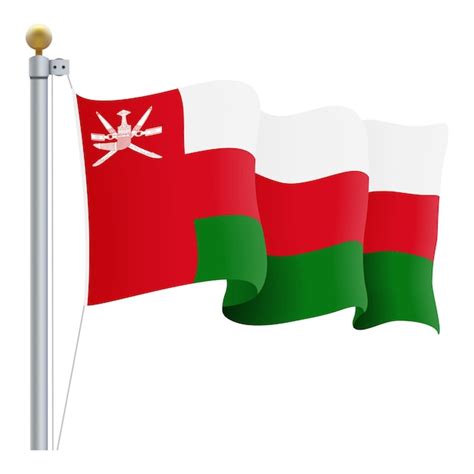 Premium Vector Waving Oman Flag Isolated On A White Background Vector