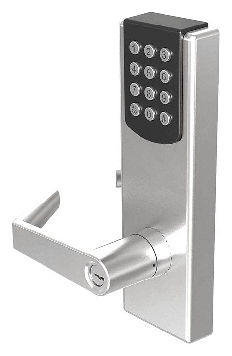 Grainger Approved Electronic Keyless Lock Cylindrical Stainless Steel