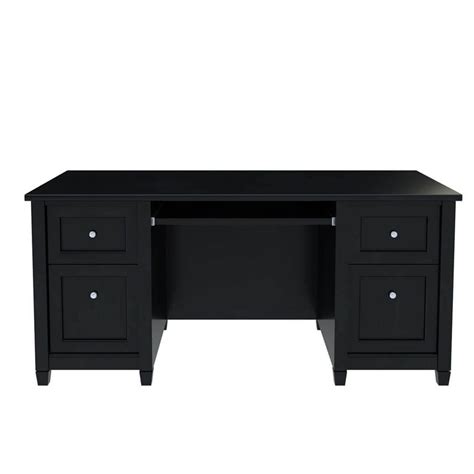 Maybe you would like to learn more about one of these? Aulander Solid Wood Black Desk with File Cabinet Set