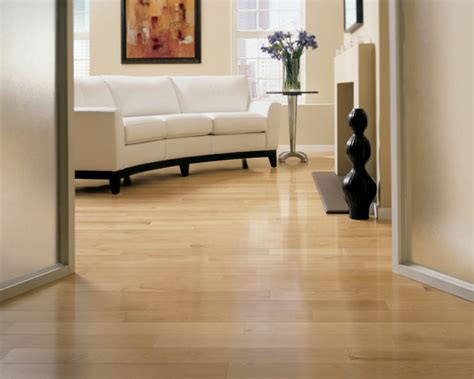 Using engineered wood flooring overcomes issues when installing in areas such as kitchens, conservatories or spaces with high amounts of temperature and humidity changes. 1/2" x 3-1/4" Natural Maple Prefinished Engineered Wood Floor