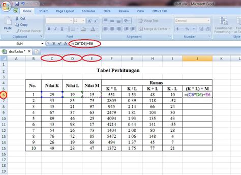 Rumus Microsoft Excel Untuk Penjumlahan Pengurangan Perkalian Dan