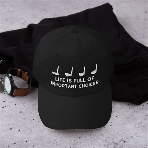 Funny Golf Hat Life Is Full Of Important Choices Hat Golf Etsy