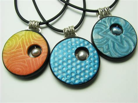 Mica Shift Pendants Polymer Crafts Polymer Clay Necklace Polymer Clay