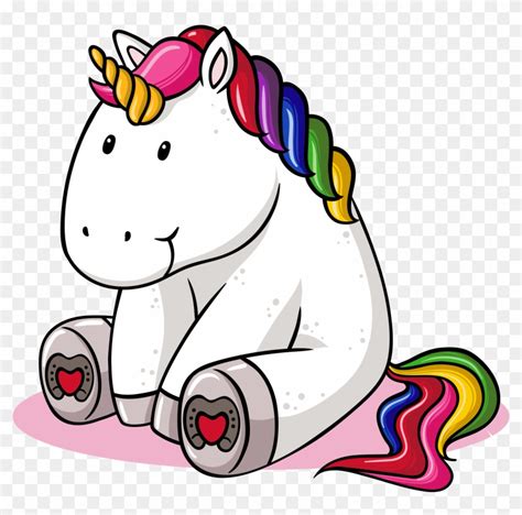 Laden sie einhorn bilder und fotos herunter. Wandsticker Einhorn Dickes Einhorn Sitzend Unicorn ...