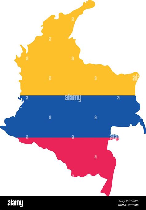 Colombian Map Flag Stock Vector Image And Art Alamy