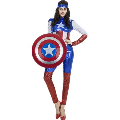 hugguh brand new sexy women captain america costume halloween masquerade role play super heroes