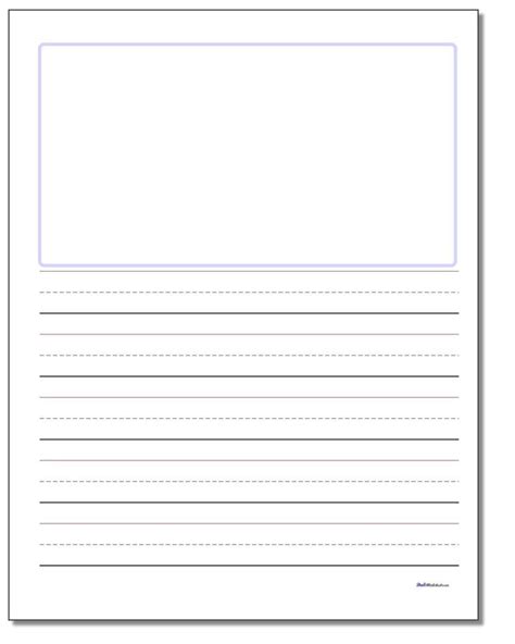 Blank Handwriting Paper For Kindergarten
