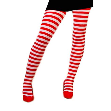 Angelique Striped Candy Cane Tights Pantyhose Hosiery