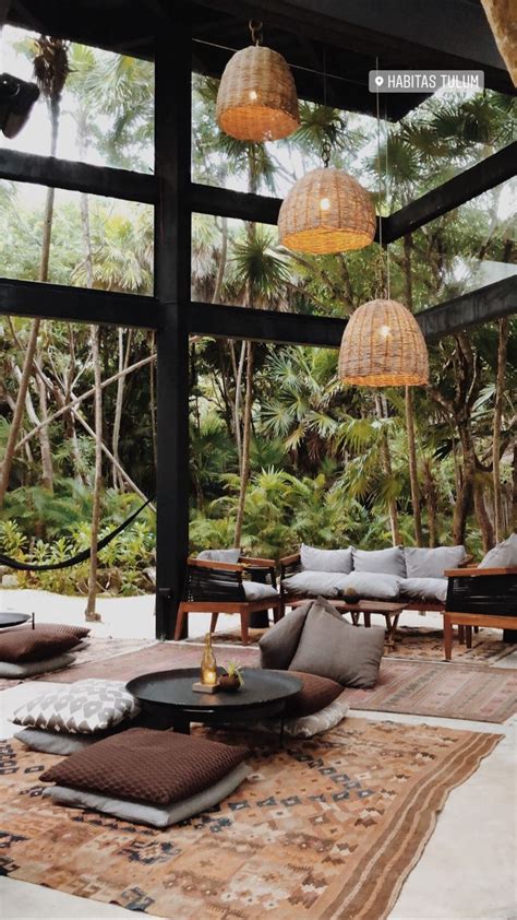 Habitas Tulum Interior Tea Lounge Tropical House Design Design