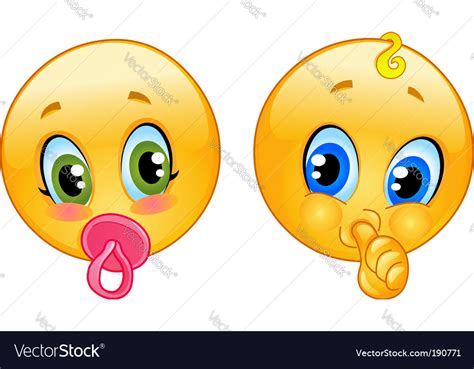 Baby Emoticons Royalty Free Vector Image Vectorstock