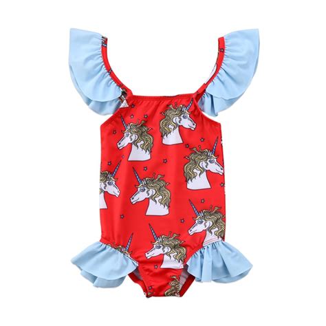 2018 Brand New Toddler Infant Child Kid Baby Girl Unicorn Bikini