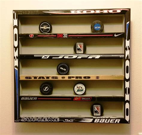 Hockey Puck Display Case Holds 30 Pucks Hockey Sticks Etsy Hockey