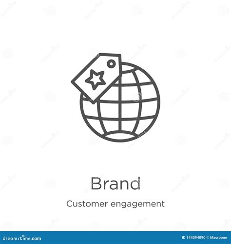 Brand Icon Vector From Customer Engagement Collection Thin Line Brand