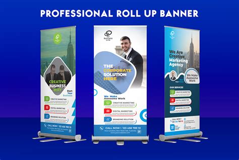 Professional Roll Up Banner Design 2020 Free Mockup On Behance