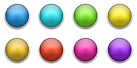Download Free blank 3D button icon set