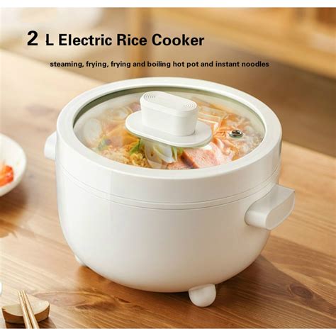 2L Multifunctional Non Stick Electric Cooker Rice Cooker Food Steamer