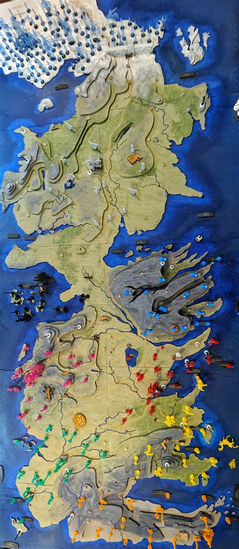 Game Of Thrones Map Game Board A Battle For Westeros Etsy