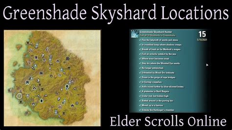 Greenshade Skyshard Locations Elder Scrolls Online Eso Youtube