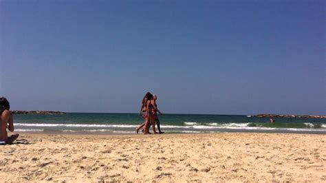 Hot Babes On Tel Aviv Beach Part Youtube