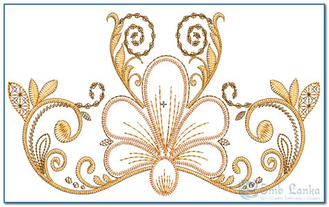 Vintage Floral Embroidery Design Emblanka