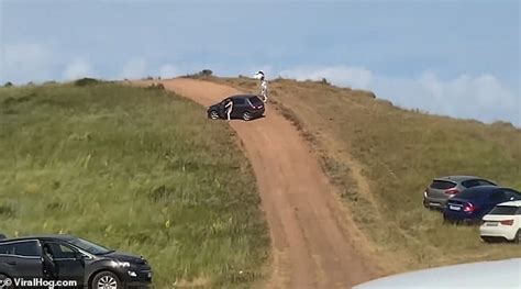 Runaway Car Speeds Down A Hill And Misses Picnickers By Inches Celebrity