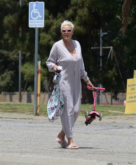 BRIGITTE NIELSEN Celebrates Mothers Day At A Park In Los Angeles