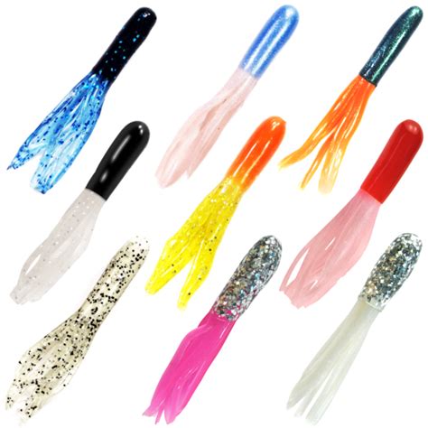 15 Jig Tube Crappie Fishing Lures 100 Pcs Choose From 9 Sparkling