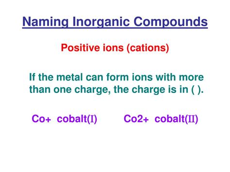 Ppt Naming Inorganic Compounds Powerpoint Presentation