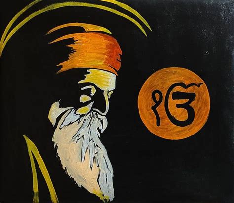 Guru Nanak Dev Ji Painting In 2021 Portraiture Art Painting Canvas Art