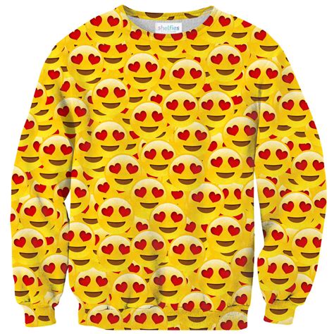Heart Eyes Emoji Invasion Sweater Shelfies