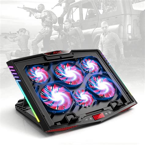 Ice Coorel K7 Gaming Laptop Cooler Cooling Pad Radiator Usb 6 Fans