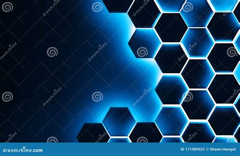 Abstract Modern Dark Black Hexagon Honeycomb Background Pattern With