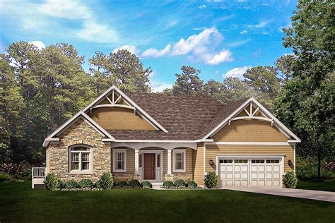 Stylish one story house plans blog eplans com. Exclusive One Story Craftsman House Plan with Two Master ...