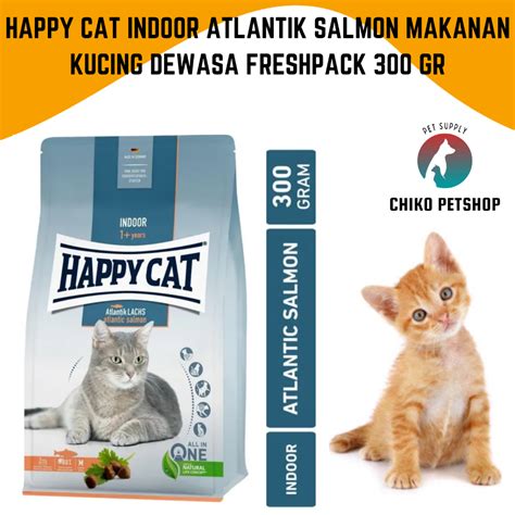 Jual Makanan Kucing Dewasa Happy Cat Indoor Atlantic Salmon Freshpack