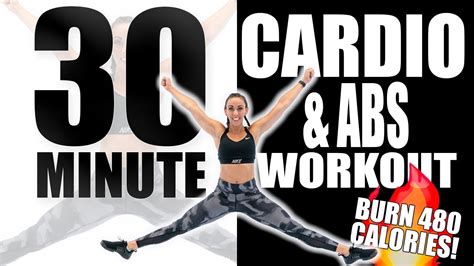 30 minute cardio and abs workout with sydney cummings🔥burn 480 calories 🔥 youtube
