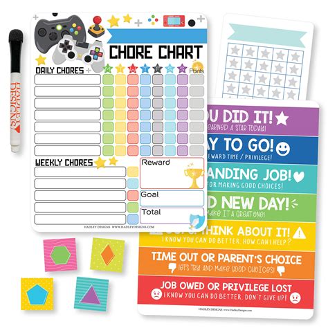 Buy 1 Video Game Kids Chore Chart Magnetic 1 Behavior Chart For Kids