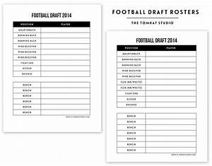 Free Printable Football Roster Football Roster Football Draft Party