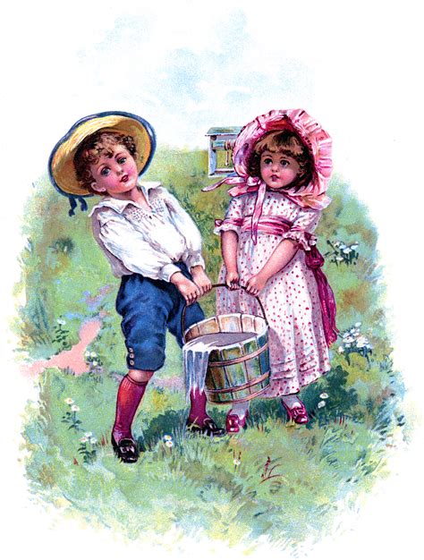 Vintage Jack And Jill Picture The Graphics Fairy