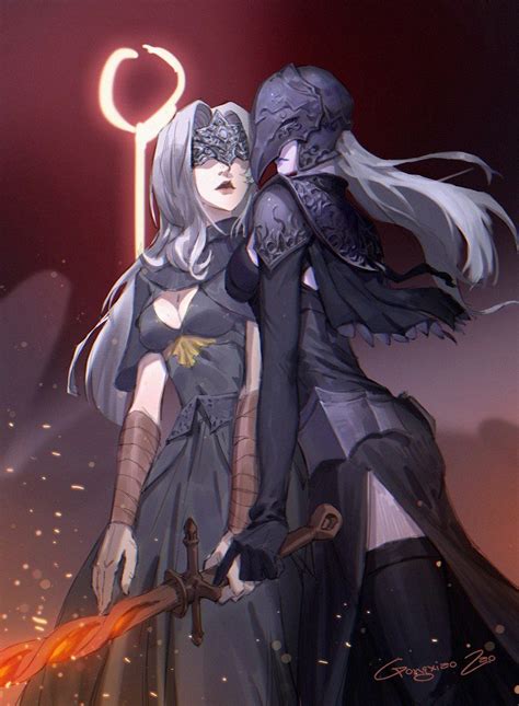 Firekeeper And Yuria Of Londor Dark Souls Dark Souls Art Dark Souls