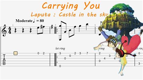 Carrying You Laputa Castle In The Sky Guitar Tab Fingerstyle